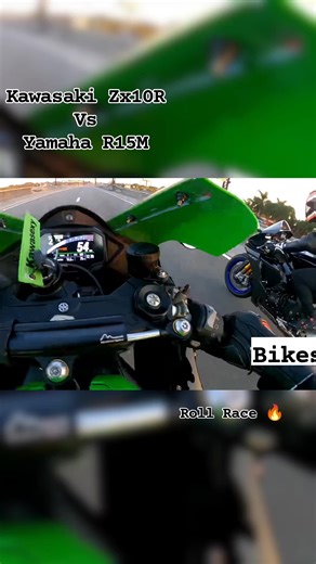 Kawasaki Zx10R vs Yamaha R1M #bikers #sports #yamahar1 #zx10r #fblifestyle | Bike$DrageRacing