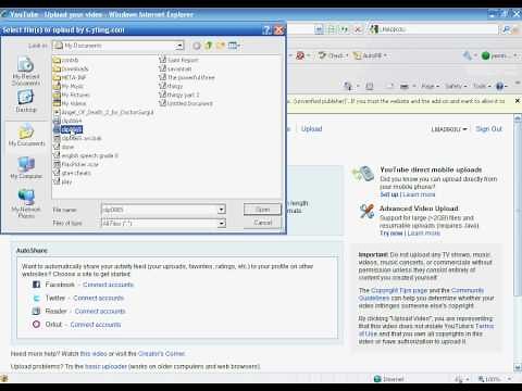 How to post videos onto youtube from Windows Media Player
