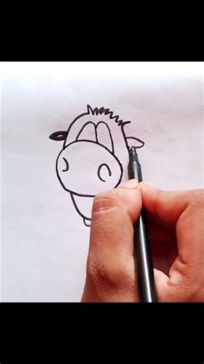 How to Draw Cartoon Cow #shorts #youtube #art