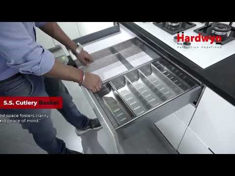 Cutlery Basket for Modular Kitchen, Smart Modular Kitchen Type, #Hardwyn #CutleryBasket