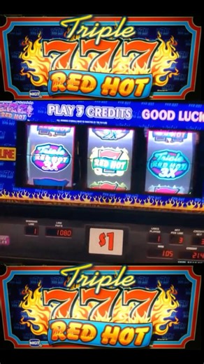 HUGE SLOT WIN! Triple Red Hot 777 slots! Classic 3 Reel! #casino #slots #jackpot