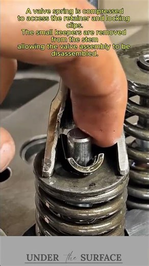 Removing Valve Spring Keepers with a Compression Tool #enginerepair #mechanical