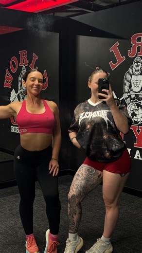 Ruby Hargrave on Instagram: "Both particularly unserious 🤞🏼 #gym #fitness #fyp #workout"