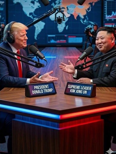 What If Trump Interviewed Kim Jong Un? 🎙️Viral Podcast! #trump #kimjongun #israel #war #iran #shorts