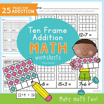 Ten Frame Addition Worksheets | Bridging to Ten Math Practice