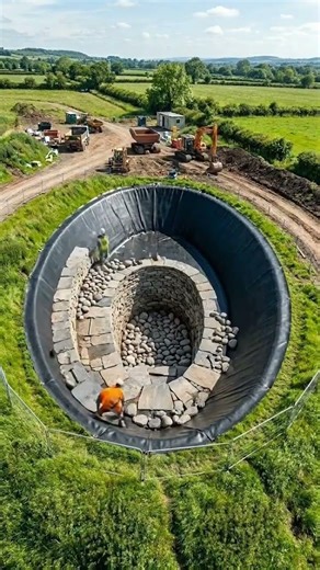 Wait for the water… 6ft Deep Pond Transformation! 💧🚜#PondConstruction #SatisfyingVideo #DeepPond
