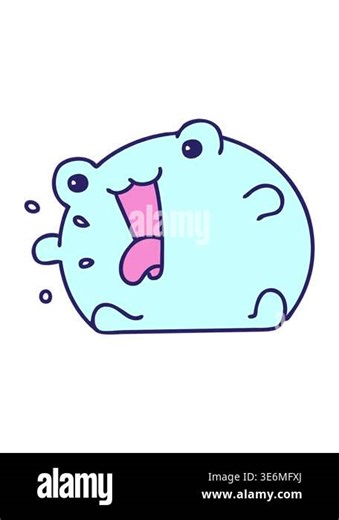 jiggle motion animation of cartoon of a funny happy frog Stock Video Footage - Alamy