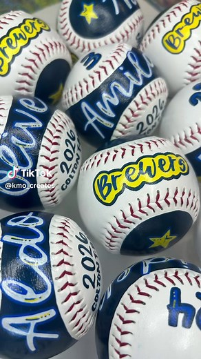 Custom baseballs that turn moments into memories ✨ some recent orders. Perfect for senior night, team gifts, and coach thank-yous 💙 Hand-painted and made with so much love! I appreciate you all having me be a part of such special memories! Spots fill quickly - and I’m currently still catching up on April orders. I hope to get back to all DM’s and comments in the next day or so as well!! #customgifts #seniornight #coachgift #baseball #softball