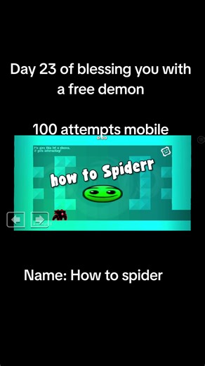 Geometry Dash: How to Spider - Free Demon Level
