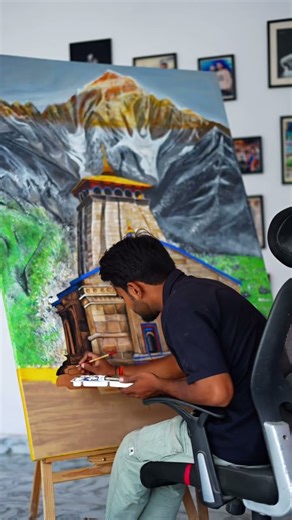 Kedarnath Painting ❤️ | The Story of Baba Kedar in 30 Seconds