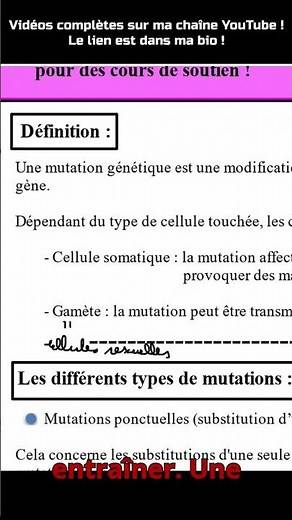 Mutation génétique et variabilité génétique - cours de biologie