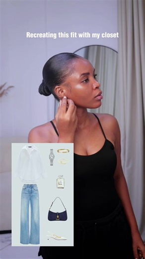 A Pinterest fit but WITH MY CLOSET 🤭 Babes, you’ve got clothes in your wardrobe… you just need a little Pinterest inspo to bring them out 😉🩶 #funmiolaitann #pinterestoutfit #closetfinds #ootdinspo #stylingmycloset #casualoutfits #denimjeans #grwm #pinterestinspo #ootd #fashiontok #whiteshirtoutfit