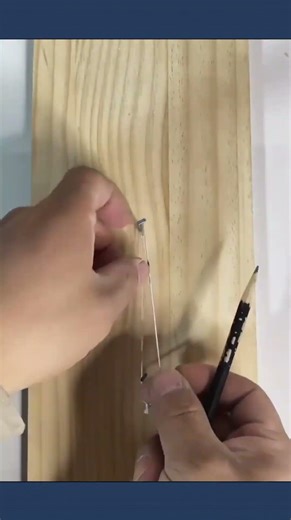 Quick method to draw ellipses on wood using nails and rubber bands #lifehack #woodworking #carpentry