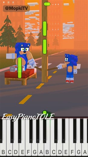Fat Dad And Sonic Don't Let Each Other Go First😱 Help Sonic!🙏 - Piano Tutorial