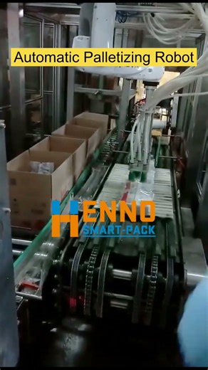 Automatic case packer with robot#packaging #machine #robot