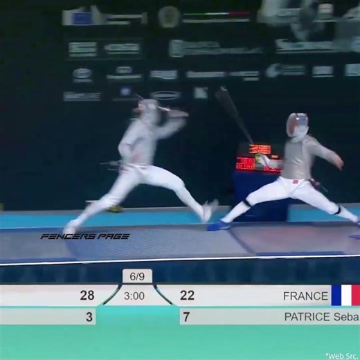 Almost lost — still won. ⚡#fencing #sports