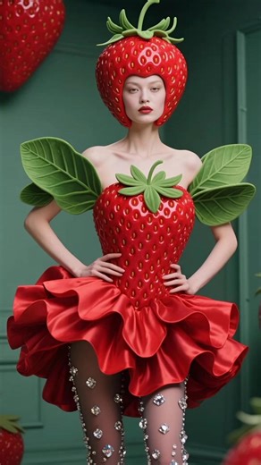 Cute strawberry girl eating strawberry 😋🍓 #stroberry