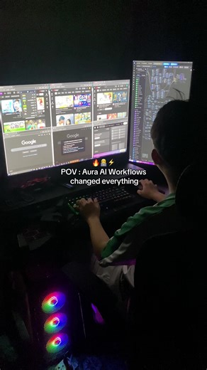 🔥👨‍💻⚡ POV : Aura AI Workflows changed everything #automation #aiautomation #workflow #AI #youtube