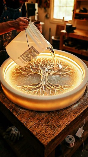 I Made a Sacred Tree Table Worth $6000 | viral | luxury | resin art | epoxy | table | America | wow
