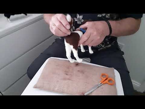 Needle felted dog sculptures