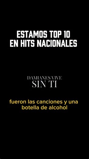 🥹Estamos en #top 10 en Hits #nacionales DE VERDAD MUCHAS gracias a todos los que me están apoyando estoy esforzándome día a día 🙌sin tirar la toalla a pesar que miles de cosas tiene este camino pero las GANAS NUNCA Las perdemos estamos ahora top 10 con esta CUMBIA en Hits nacionales más que una canción es un sentimiento es una letra que llega a lo más profundo llena de un ritmo que te contagia 🙂‍↔️❤️‍🔥escuchar sin ti conecta con lo más profundo y te hace cantarle a ese amor que te dejó con e