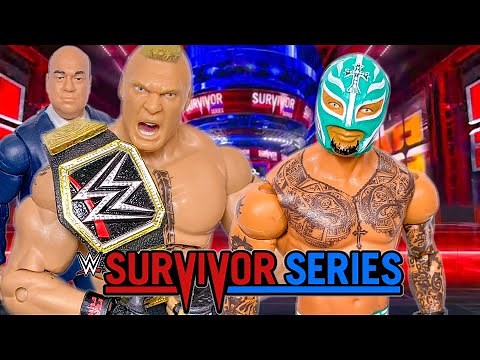 Brock Lesnar vs Rey Mysterio WWE Title Action Figure Match! Survivor Series 2019!