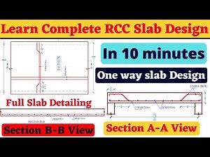 Complete one way slab design as per IS 456 code | structural design | civil engineering | online |