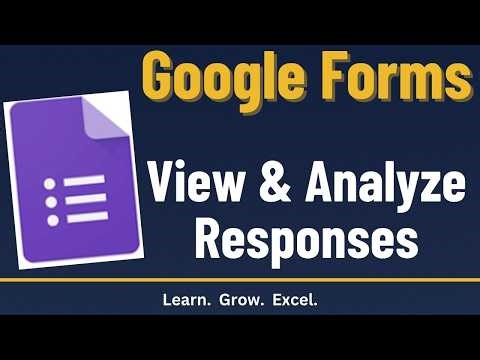 Google Forms - View and Analyze Responses | Computer Basics