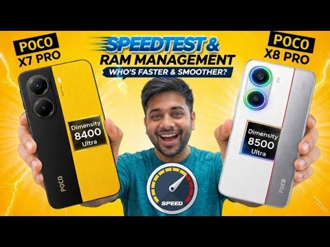 POCO X8 PRO vs POCO X7 PRO SpeedTest & Ram Management Comparison 🔥🔥🚀🚀🚀 #pocox8pro #pocox7pro