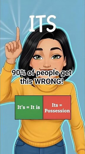 IT'S or ITS? 🧐 90% of people get this WRONG! #english #shorts