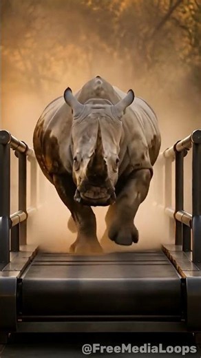 Rhino on Treadmill