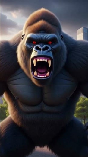 Angry Gorilla 🦍 गोरिल्ला Gorilla with original sound #ai #cartoon #trending #viral