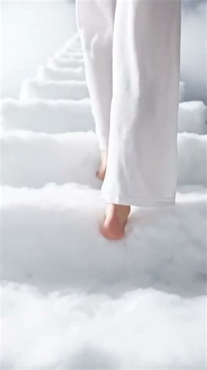 [ASMR-Green] Walking on Cloud Steps ☁️ | Soft Footsteps ASMR | Realistic ASMR Sounds