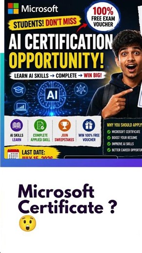 Microsoft FREE AI Certification Voucher 2026 🔥 | Don't Miss This Opportunity