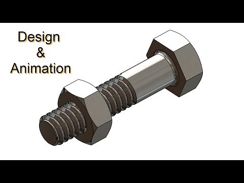 ⚡ SOLIDWORKS TUTORIAL #31 || Design of Bolt and Nut assembly with motion analysis in solidworks.