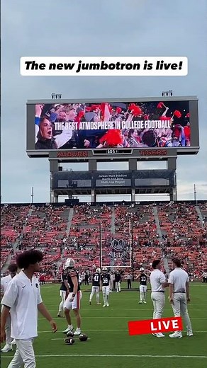 The new jumbotron has made its debut at Jordan-Hare Stadium! #auburn #wareagle #wde