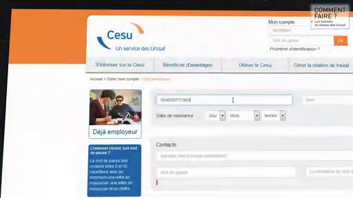 Comment créer un compte Cesu en ligne
