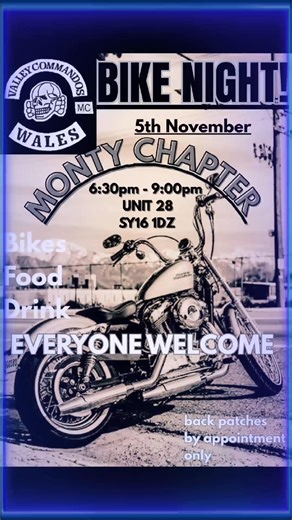 Bike Night this Wednesday 🏴󠁧󠁢󠁷󠁬󠁳󠁿 | Bike Nights