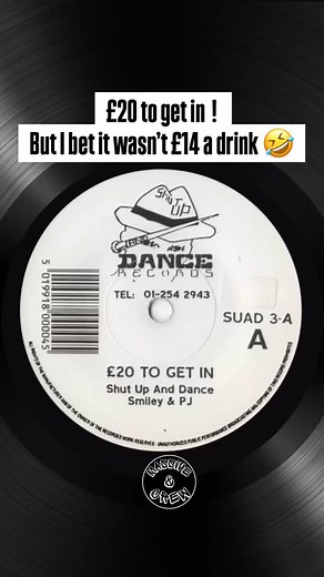 £20 to get in ! But I bet it wasn’t £14 a drink 🤣 £ 20 to get in! @shutupanddance89 #rave #oldskoolmusic | Joe Bearman