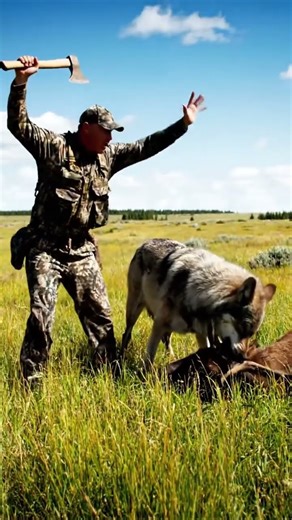 Incredible Rescue! Man Fights Giant Snake to Save Calf!