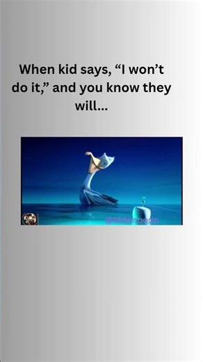 kid says, “I won’t do it,” but parents know they will #funny #parenting #kid #momdad