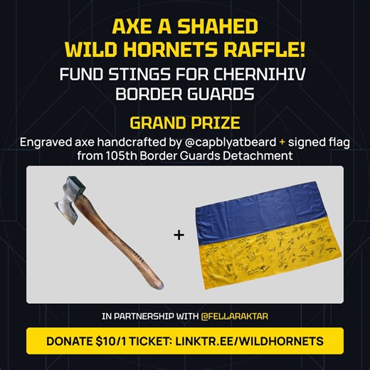 Every dollar we raise brings another STING interceptor closer to being built.Every STING interceptor that gets built means a Shahed or Geran won’t make it to its target.Every Shahed or Geran that falls harmlessly in a field means Ukrainian lives were saved.Donate Today!