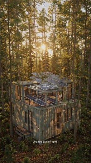 Off Grid Container Home in Nature 🌲