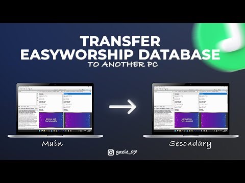 TRANSFER EASYWORSHIP DATABASE TO ANOTHER PC