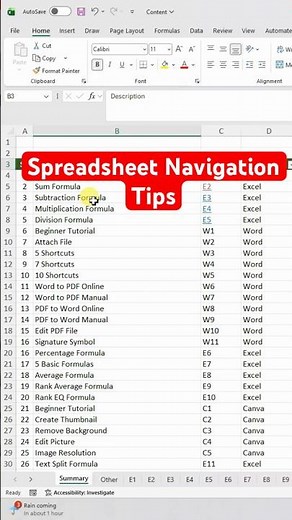 Jump to Any Worksheet Instantly #SpreadsheetNavigation