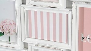 Wackadoo Bilderrahmen Collage für 12 Bilder für 10x15 cm Fotos, Vintage Look, shabby, bilderrahmen für mehrere Bilder, zum Aufhängen