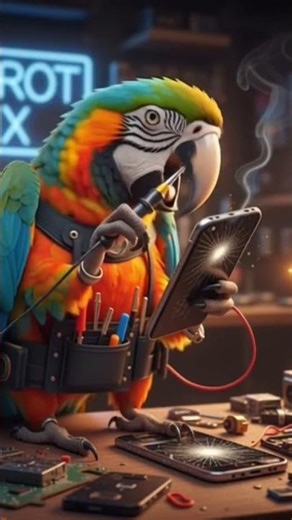 The electric parrot 😳#actingchallenge