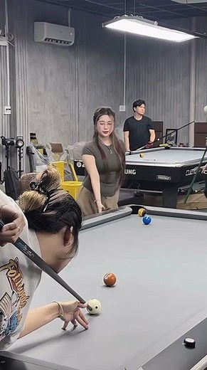 Beautiful Girl Dominates the Pool Table 🎱🔥