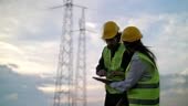 Electrical engineers working on Electrical Pylons Translation,...