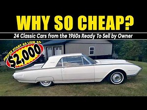 Why So Cheap? 24 Classic Cars from the 1960s Ready To Sell by Owner!